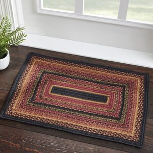 Farmhouse Jute Braided Rectangle Rug Rustic Autumn Floor Mat Country Fall Decor